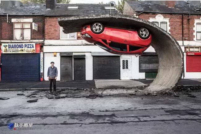 英国alex chinneck超现实主义雕塑