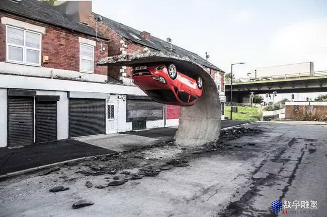 英国alex chinneck超现实主义雕塑