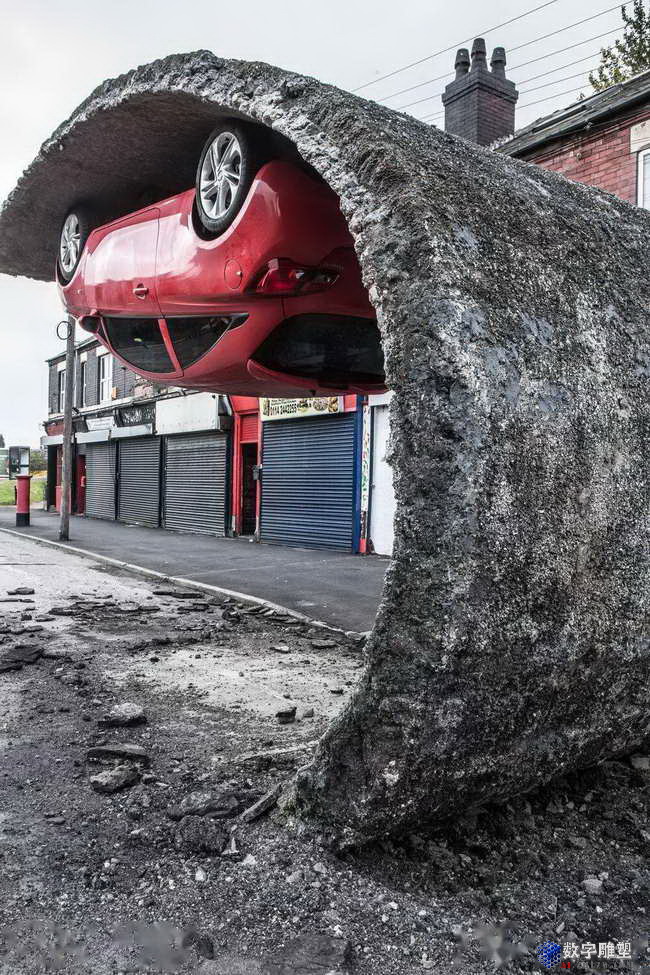 英国alex chinneck超现实主义雕塑