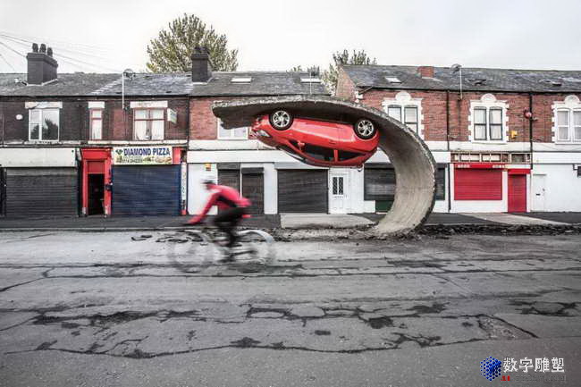 英国alex chinneck超现实主义雕塑