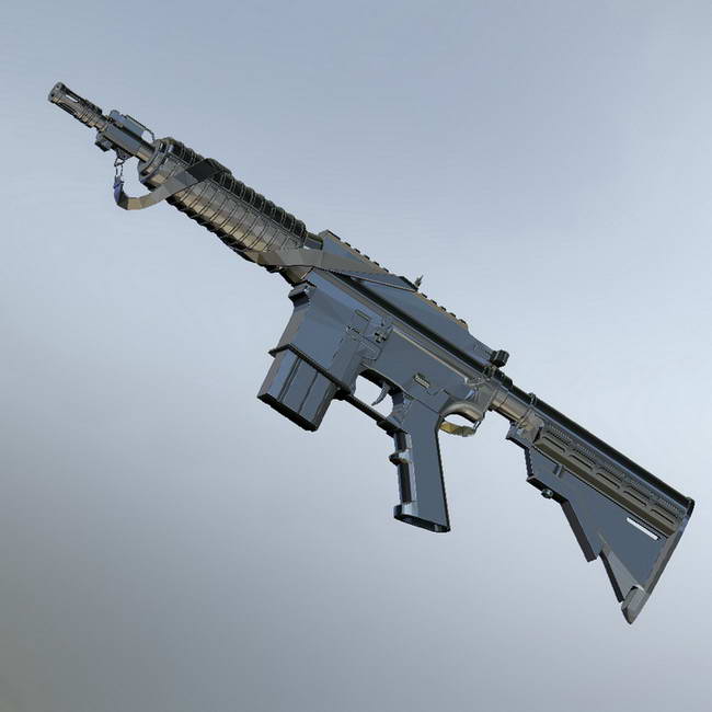 M4枪3D游戏装备素材