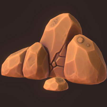 沙漠岩石3D模型