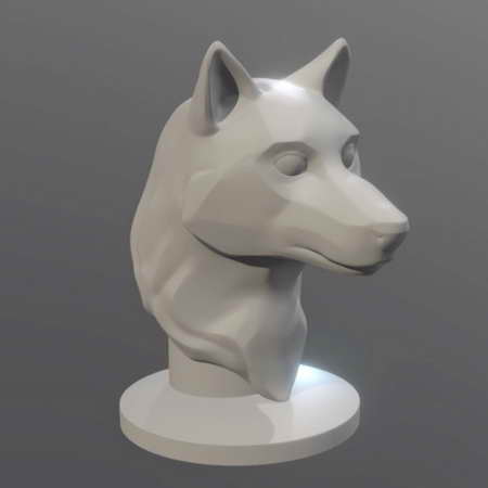 狼首雕像3D模型