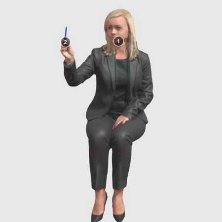 职业女性虚拟人3D模型