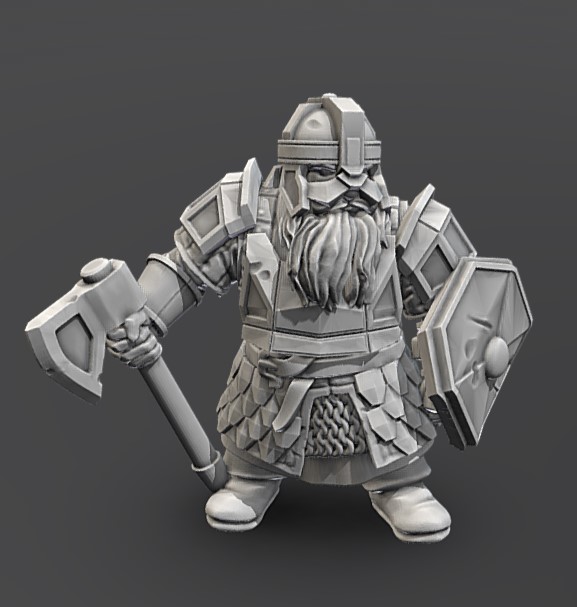 矮人斧战士3D模型