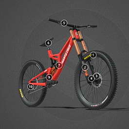 速降山地自行车的3D模型