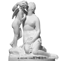 维纳斯亲吻丘比特雕塑3D模型