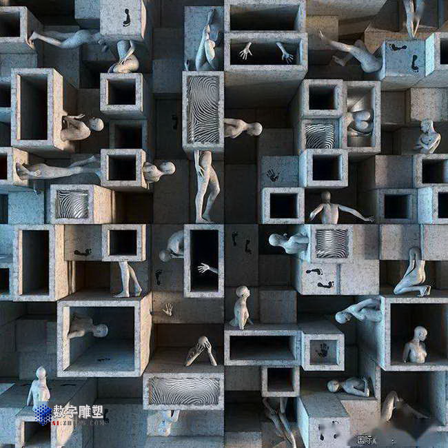 马丁纳基斯数字雕塑人物作品